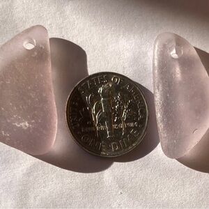 Sea Glass Lavender Drilled Pendants